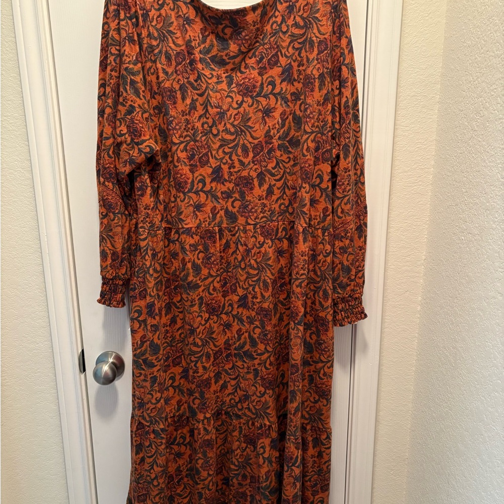Floral Long Sleeve Dress - perfect for fall and winter